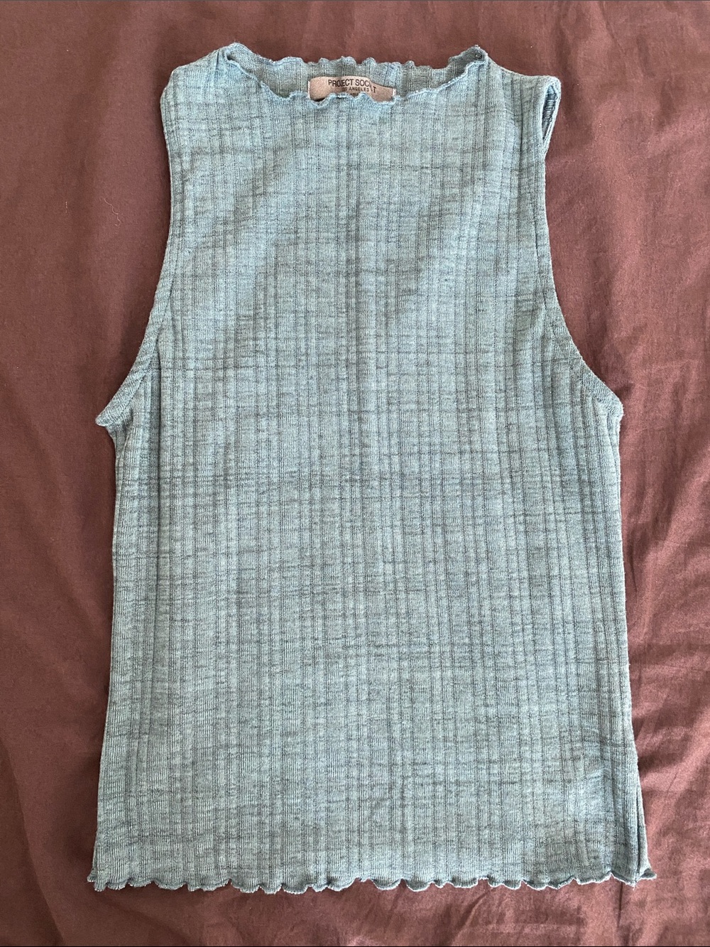 Project Social T Ribbed Tank in Light Gray